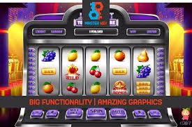 Casino slots game screen showing colourful slot reels on a mobile device
